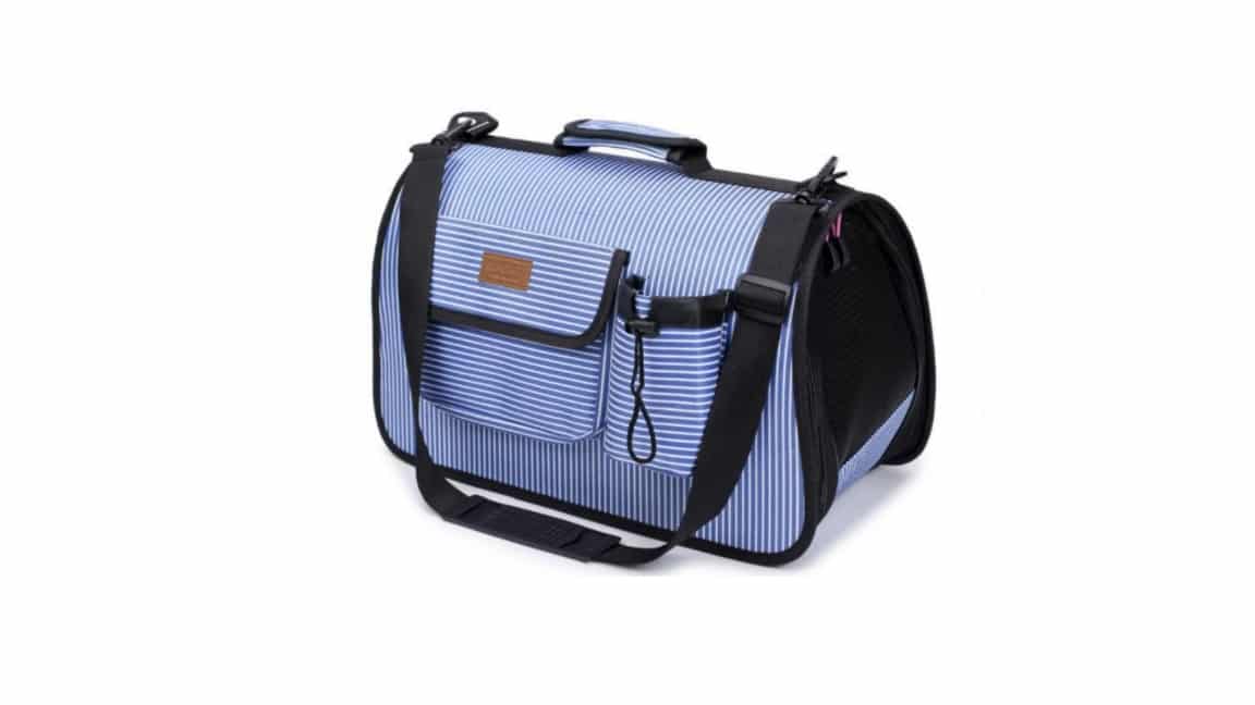 תיק נשיאה פסים כחול לכלב/חתול