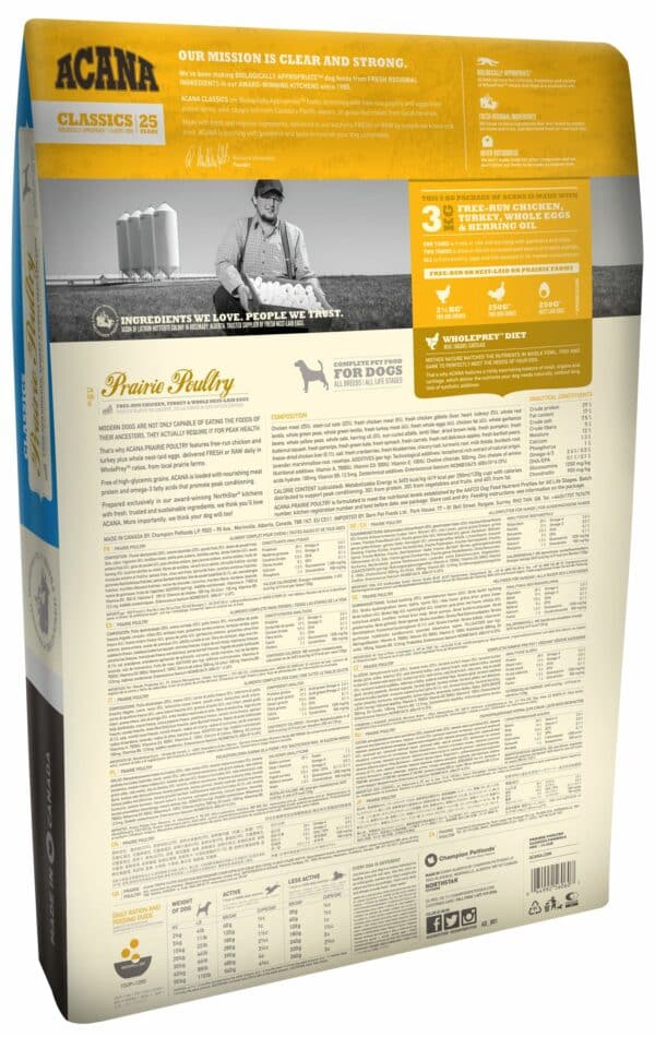 אקאנה קלאסיק מזון יבש לכלבים ע"ב עוף משקל - 11.4 ק"ג