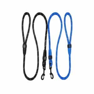 רצועת  חבל לכלב 1.8 מ' בצבעים כחול/שחור