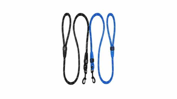 רצועת  חבל לכלב 1.8 מ' בצבעים כחול/שחור