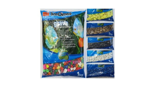 אבן חצץ לאקוורים במגוון צבעים - 1 ק"ג או 5 ק"ג