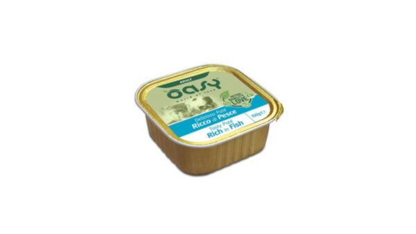Oasy, מעדן פטה, בשר דגים לכלבים, 150 גרם