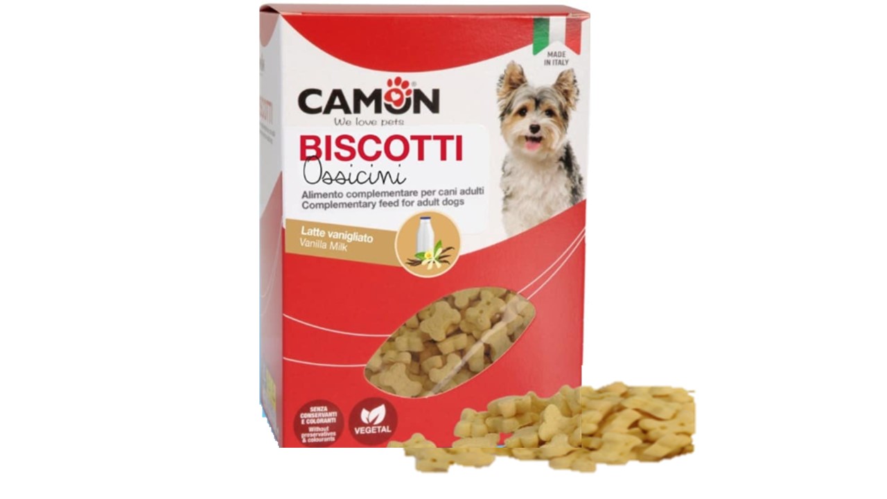 CAMON, קמון חטיף ביסקויט לכלב בטעם חלב וניל - 300 גרם