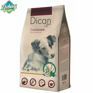 דיקאן, מזון יבש לכלבים בוגרים מכל הגזעים בעלי פעילות גופנית בינונית-גבוהה, בשר עוף - DICAN UP, Cross Breeds