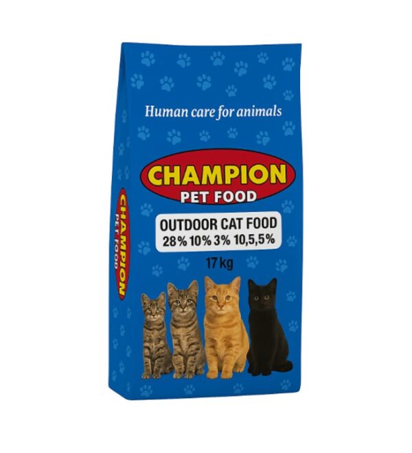 צמפיון, מזון יבש ע"ב עוף לחתולי חצר - 17 ק"ג