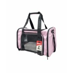 תיק נשיאה לכלב/חתול - בצבע אפור/ורוד