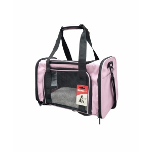 תיק נשיאה לכלב/חתול - בצבע אפור/ורוד