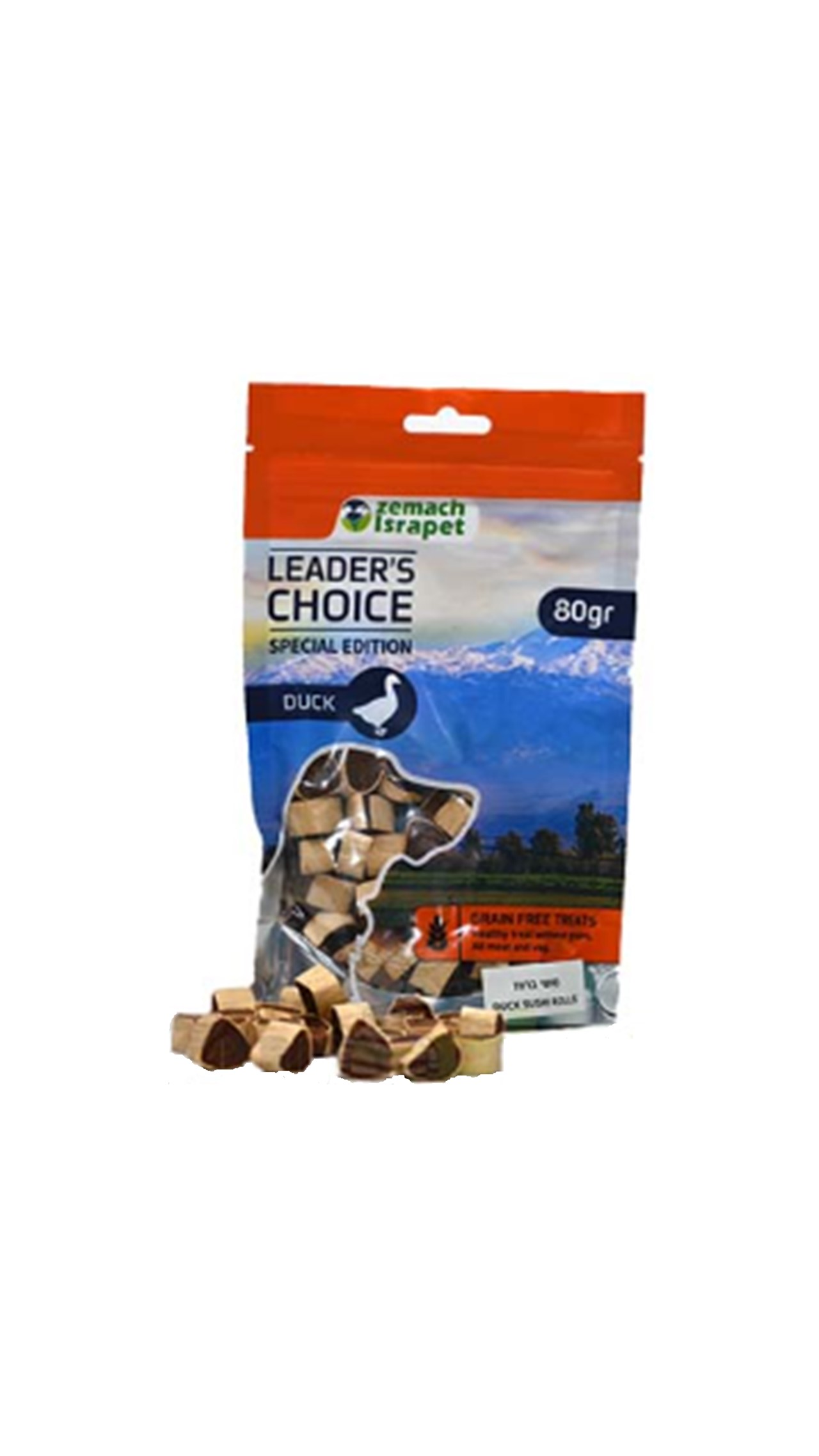 לידר צויס, חטיף איכותי - סושי ברווז ודג בקלה 80 גר