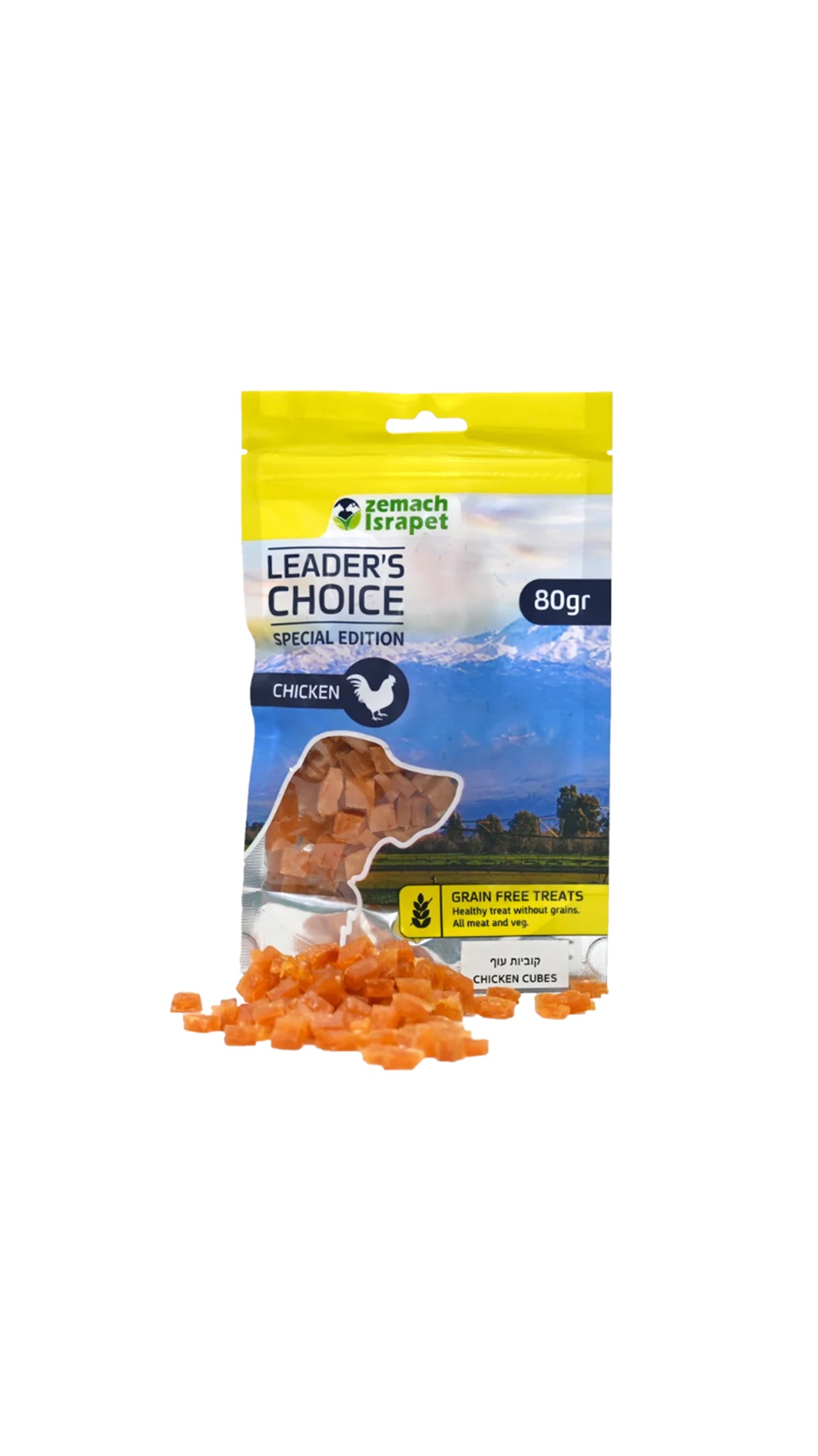 לידר צויס, חטיף איכותי - קוביות עוף 80 גר