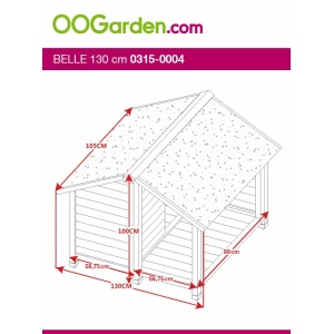 מלונה לכלב מעץ מלא לכלב בינוני/גדול - 1,299 - 1,649