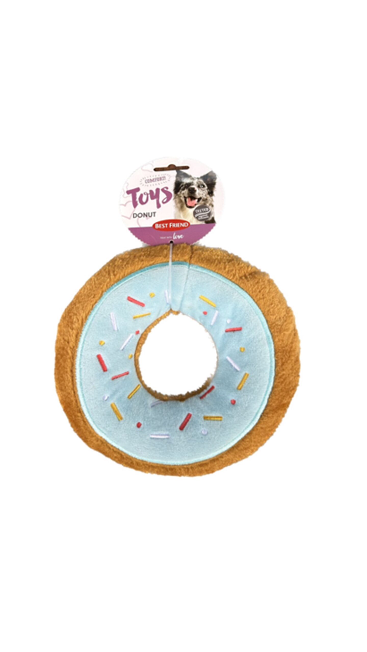 צעצוע דונטס מצפצף בציפוי קטיפה - 18.5 ס"מ