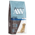 אנימל וורלד סלמון ואורז לכלב בוגר 15 ק"ג