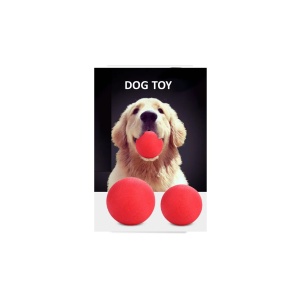 DOG TOY, כדור גומי קשיח לכלב מגיע בשני גדלים.