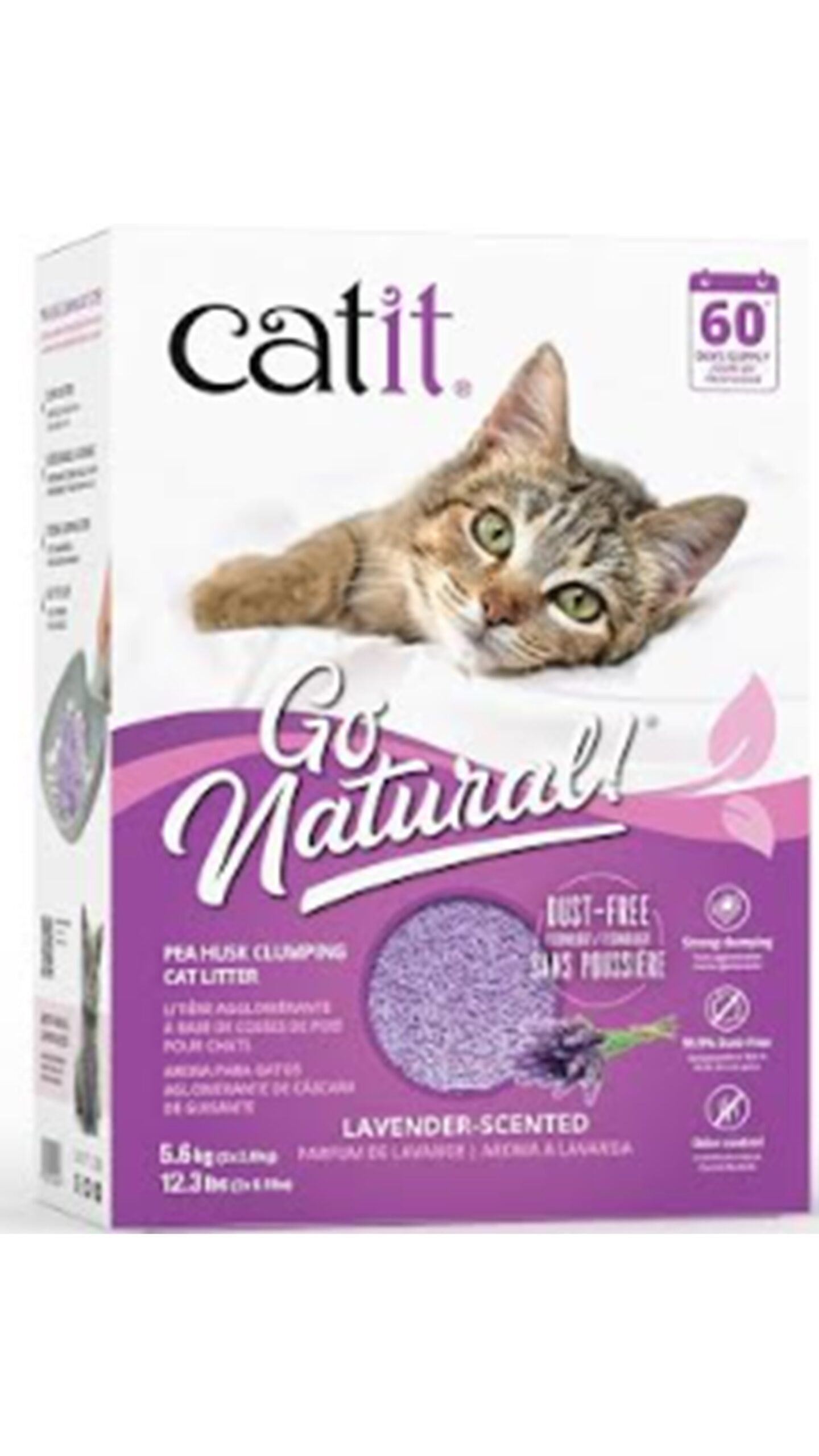 קט איט, חול מתגבש אורגני ע"ב אפונה בריח לבנדר - 5.6 ק"ג