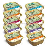 Oasy, מעדני פטה, לכלבים במגוון טעמים מארז 10+2 - משקל כולל 1.8 ק"ג