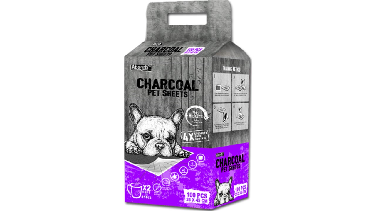 פדים אנטיבקטראליים לחינוך גורים פלוס פחם פעיל מארז בודד - 100 יח'  או מבצע 4 מארזים 200 יח.