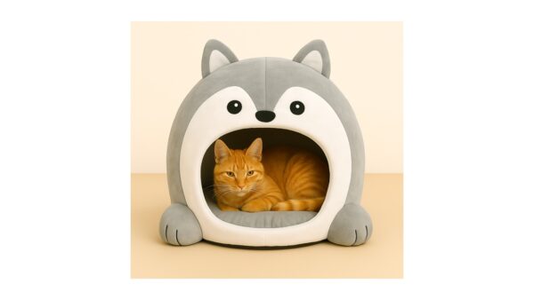 איגלו, מיטה לחתול מעוצבת צבע אפור