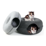 מיטה עגולה לחתול בינוני/גדול צבע אפור כהה