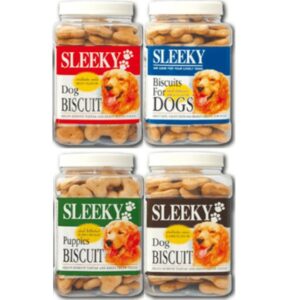 SLEEKY, חטיף ביסקויט לכלב בצורת עצם במגוון טעמים - 560 גרם