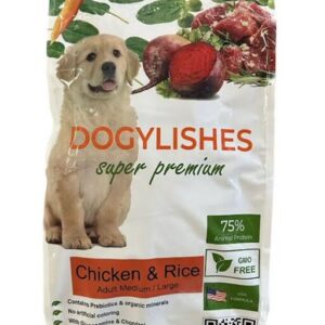 דוגילישס מזון יבש סופר פרימיום, ע"ב עוף ואורז - 12 ק”ג