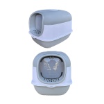 שירותים סגורים לחתולים עם נורת UV לחיטוי.