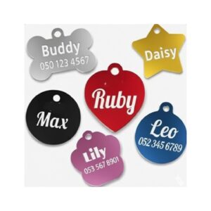 תג שם יוקרתי בחריטה אישית לכלב ולחתול – בטיחות וסטייל בכל טיול