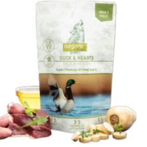 איסגרים, מזון רטוב לכלב ע"ב ברווז ולבבות עוף - 410 גרם