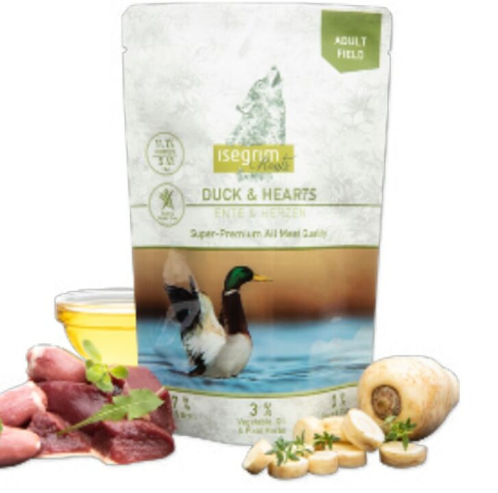 איסגרים, מזון רטוב לכלב ע"ב ברווז ולבבות עוף - 410 גרם