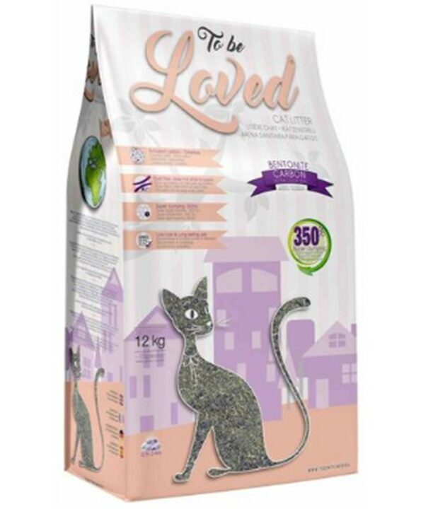 to be loved, חול מתגבש לחתולים עם תוספת קרבון להתגבשות מהירה - 12 ק''ג