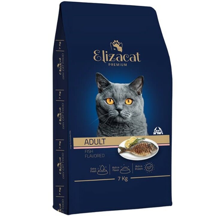 ELIZACAT, אליזקט, מזון יבש לחתולים בוגרים, דגים - 3 או 7 או 15 ק"ג