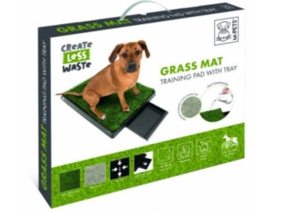 משטח אימון צרכים, דשא עם מגש נשלף