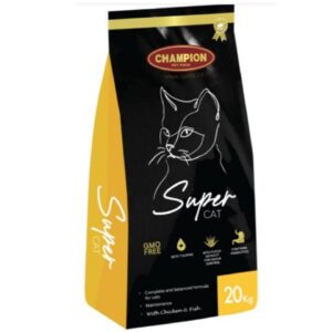 צמפיון, מזון יבש ע"ב עוף ודגים לחתולי חצר - 20 ק"ג