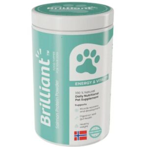 Brilliant, תוסף חלבון פרוביוטי לכלבים, לטיפול בבעיות עיכול ובריאות המעיים - 300 גרם
