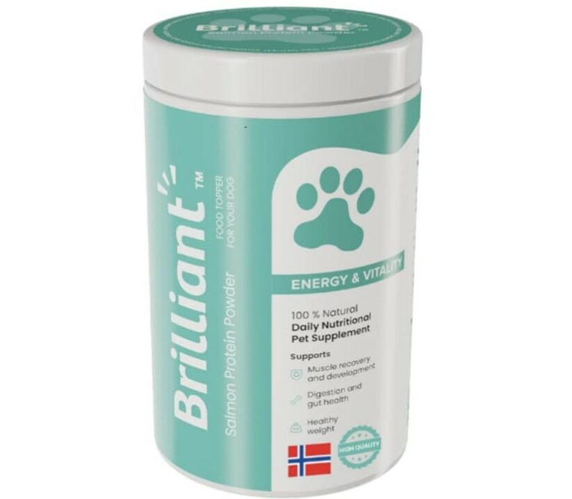 Brilliant, תוסף חלבון פרוביוטי לכלבים, לטיפול בבעיות עיכול ובריאות המעיים - 300 גרם