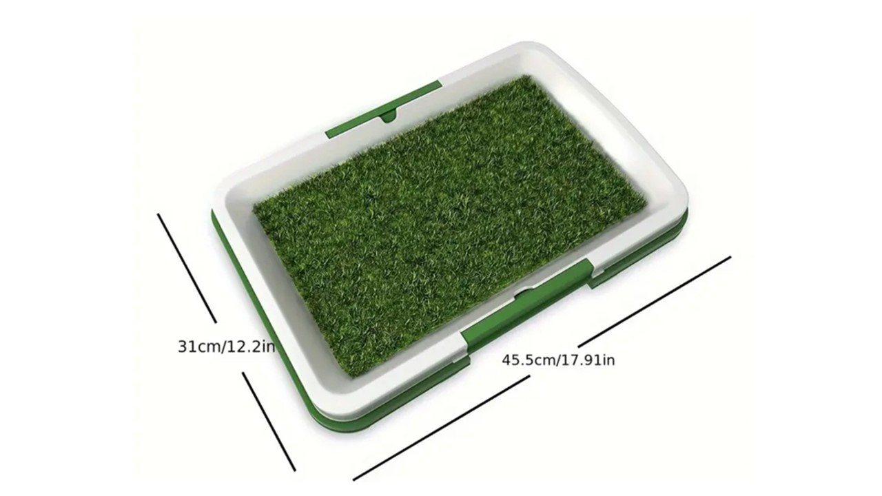 משטח אימון צרכים, דשא עם מגש לשטיפה קלה ונוחה