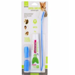 משחת שינייםלכלב/חתול עם אצבעון סיליקון ומברשת - 95 גר