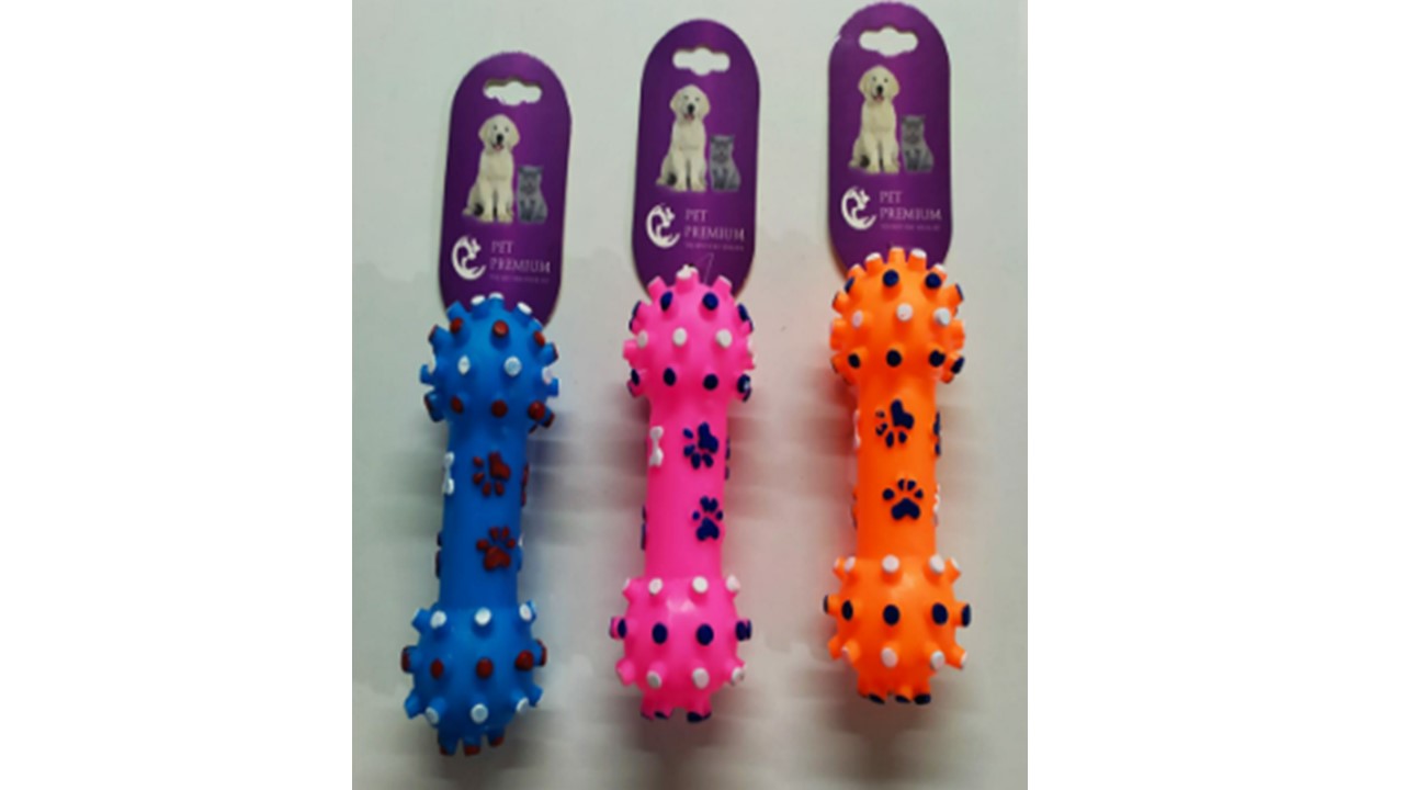 צעצוע עצם גומי מצפצף - 13 ס"מ