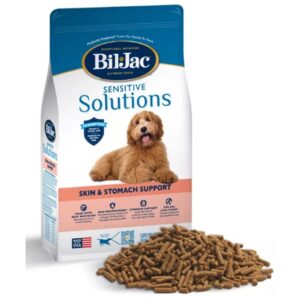 Bil Jac Sensitive Solutions, ביל ג’ק מזון לכלבים עם רגישות בעור וקיבה משקל: 2.7 ק"ג או 6.8 ק"ג או 13.6 ק"ג