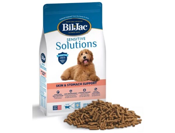 Bil Jac Sensitive Solutions, ביל ג’ק מזון לכלבים עם רגישות בעור וקיבה משקל: 2.7 ק"ג או 6.8 ק"ג או 13.6 ק"ג