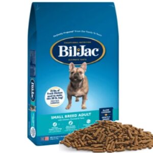 BIL JAC, ביל ג’ק מזון לכלבים בוגרים מגזע קטן במשקלים: 2.7 ק"ג או 6.8 ק"ג או 13.6 ק"ג