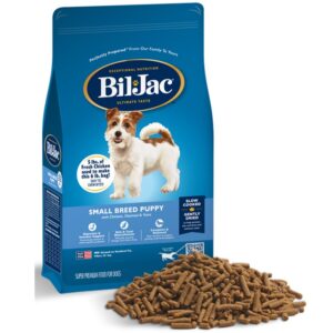 BIL JAC, ביל ג’ק מזון לגורי כלבים מגזע קטן במשקלים: 2.7 ק"ג או 6.8 ק"ג