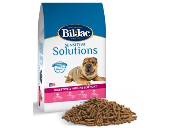 Bil Jac Sensitive Solutions, ביל ג’ק מזון לכלבים עם רגישות במערכת העיכול וחיסון משקל: 2.7 ק"ג או 6.8 ק"ג או 13.6 ק"ג