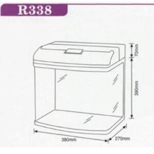 JEBO, אקווריום לדגים + פילטר + תאורה – 38 ס"מ - דגם R338