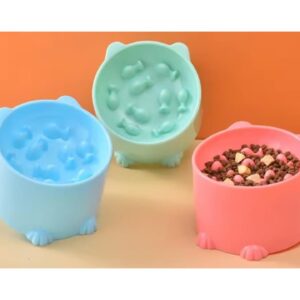 קערה מיוחדת להאכלה איטית לחתול - 8.5 ס"מ