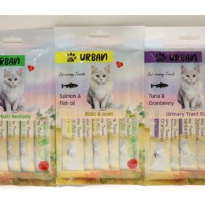URBAN, אורבן שלוקים לחתול במגוון טעמים - 75 גרם (5 יח במארז)