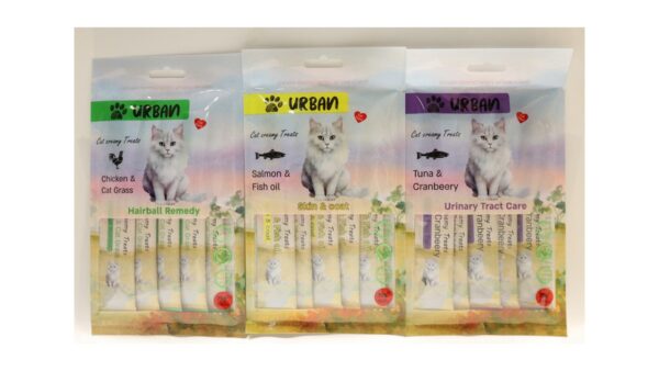 URBAN, אורבן שלוקים לחתול במגוון טעמים - 75 גרם (5 יח במארז)