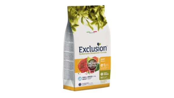 Exclusion, אקסלוז'ן נובל בשר בקר, חלבון יחיד לכלבים מגזע קטן - 2 ק"ג או 7 ק"ג