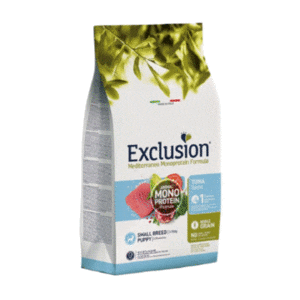 Exclusion, אקסלוז'ן נובל בשר טונה, חלבון יחיד לגורי כלבים מגזע קטן - 2 ק"ג
