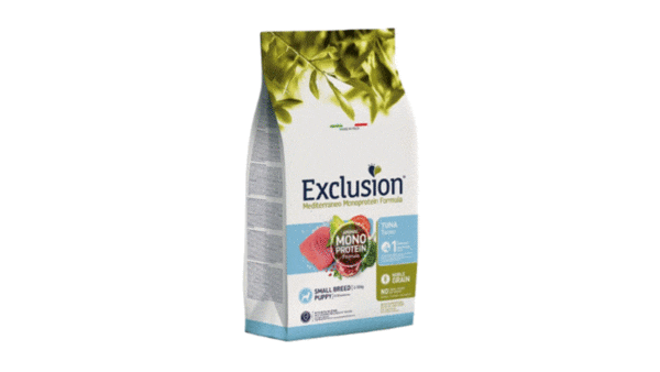 Exclusion, אקסלוז'ן נובל בשר טונה, חלבון יחיד לגורי כלבים מגזע קטן - 2 ק"ג