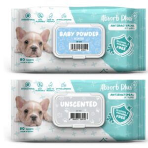 מגבונים אנטיבקטריאליים ללא רייח או בייבי פאודר - 80 יח במארז